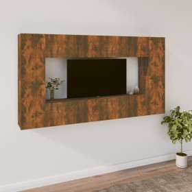 Set de muebles de TV 8 pzas madera contrachapada roble ahumado de vidaXL, Muebles TV - Ref: Foro24-3114291, Precio: 228,16 €,...