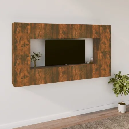 Set de muebles de TV 8 pzas madera contrachapada roble ahumado de vidaXL, Muebles TV - Ref: Foro24-3114291, Precio: 220,89 €,...