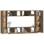 Set de muebles de TV 8 pzas madera contrachapada roble ahumado de vidaXL, Muebles TV - Ref: Foro24-3114291, Precio: 228,16 €,...