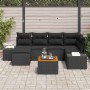 Conjunto de sofás de jardín 7 pcs Negro ratán sintético en Sofás de exterior | Comprar online en Foru.es