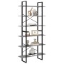 Estantería madera contrachapada gris Sonoma 100x30x210 cm de vidaXL, Librerías y estanterías - Ref: Foro24-821325, Precio: 68...