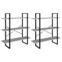 Estantería madera contrachapada gris Sonoma 100x30x210 cm de vidaXL, Librerías y estanterías - Ref: Foro24-821325, Precio: 68...