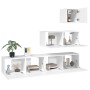 Set de muebles para TV 4 piezas madera contrachapada blanco de vidaXL, Muebles TV - Ref: Foro24-3114646, Precio: 179,12 €, De...