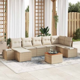 Conjunto de sofás de jardín 8 pcs Beige ratán sintético en Sofás de exterior | Comprar online en Foru.es