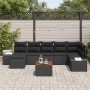 Conjunto de sofás de jardín 8 pcs Negro ratán sintético en Sofás de exterior | Comprar online en Foru.es