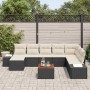 Conjunto de sofás de jardín 9 pcs Negro ratán sintético en Sofás de exterior | Comprar online en Foru.es