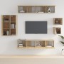 Set de muebles para TV 8 pzas madera contrachapada roble Sonoma de vidaXL, Muebles TV - Ref: Foro24-3114488, Precio: 266,07 €...
