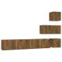 Mueble de pared para TV madera contrachapada roble ahumado de vidaXL, Muebles TV - Ref: Foro24-3114579, Precio: 136,74 €, Des...