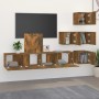 Mueble de pared para TV madera contrachapada roble ahumado de vidaXL, Muebles TV - Ref: Foro24-3114579, Precio: 136,74 €, Des...