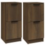 Aparadores 2 uds madera contrachapada marrón roble30x30x70 cm de vidaXL, Aparadores - Ref: Foro24-817023, Precio: 63,53 €, De...
