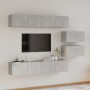 Set de muebles de TV 6 pzas madera contrachapada gris hormigón de vidaXL, Muebles TV - Ref: Foro24-3114601, Precio: 217,05 €,...