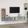 Set de muebles de TV 3 pzas madera contrachapada gris hormigón de vidaXL, Muebles TV - Ref: Foro24-3114321, Precio: 145,58 €,...