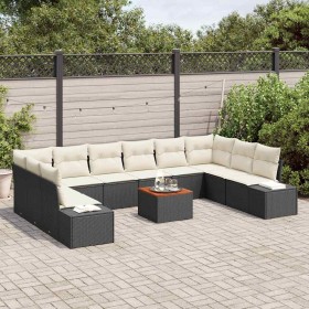 Conjunto de sofás de jardín 11 pcs Negro ratán sintético en Sofás de exterior | Comprar online en Foru.es