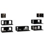 Set de muebles para TV 7 piezas madera contrachapada negro de vidaXL, Muebles TV - Ref: Foro24-3114543, Precio: 299,12 €, Des...