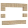 Set de muebles para TV 8 pzas madera contrachapada roble Sonoma de vidaXL, Muebles TV - Ref: Foro24-3114416, Precio: 278,78 €...