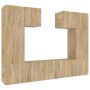 Set de muebles para TV 6 pzas madera contrachapada roble sonoma de vidaXL, Muebles TV - Ref: Foro24-3114456, Precio: 202,22 €...