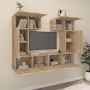 Set de muebles para TV 6 pzas madera contrachapada roble sonoma de vidaXL, Muebles TV - Ref: Foro24-3114456, Precio: 202,22 €...