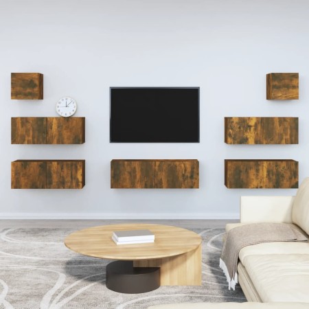 Set de muebles de TV 7 pzas madera contrachapada roble ahumado de vidaXL, Muebles TV - Ref: Foro24-3114547, Precio: 198,68 €,...