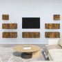 Set de muebles de TV 7 pzas madera contrachapada roble ahumado de vidaXL, Muebles TV - Ref: Foro24-3114547, Precio: 198,68 €,...