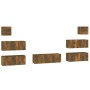 Set de muebles de TV 7 pzas madera contrachapada roble ahumado de vidaXL, Muebles TV - Ref: Foro24-3114547, Precio: 198,68 €,...