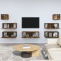 Set de muebles de TV 7 pzas madera contrachapada roble ahumado de vidaXL, Muebles TV - Ref: Foro24-3114547, Precio: 198,68 €,...