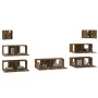 Set de muebles de TV 7 pzas madera contrachapada roble ahumado de vidaXL, Muebles TV - Ref: Foro24-3114547, Precio: 198,68 €,...