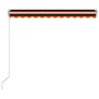 Toldo manual retráctil naranja y marrón 300x250 cm en Toldos | Comprar online en Foru.es