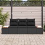 Conjunto de sofá de jardín 3 pcs Negro ratán sintético en Sofás de exterior | Comprar online en Foru.es