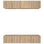 Muebles TV 4 uds madera contrachapada roble Sonoma 80x30x30 cm de vidaXL, Muebles TV - Ref: Foro24-3114184, Precio: 151,95 €,...