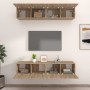 Muebles TV 4 uds madera contrachapada roble Sonoma 80x30x30 cm de vidaXL, Muebles TV - Ref: Foro24-3114184, Precio: 151,95 €,...