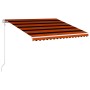 Toldo automático retráctil naranja y marrón 400x300 cm en Toldos | Comprar online en Foru.es