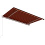 Toldo automático retráctil naranja y marrón 400x300 cm en Toldos | Comprar online en Foru.es