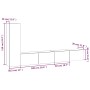 Set de muebles de TV 3 piezas madera contrachapada blanco de vidaXL, Muebles TV - Ref: Foro24-3114318, Precio: 184,13 €, Desc...