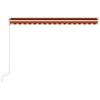 Toldo automático retráctil naranja y marrón 400x300 cm en Toldos | Comprar online en Foru.es