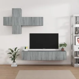 Set de muebles para TV 7 pzas madera contrachapada gris Sonoma de vidaXL, Muebles TV - Ref: Foro24-3114516, Precio: 191,22 €,...