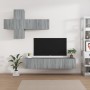 Set de muebles para TV 7 pzas madera contrachapada gris Sonoma de vidaXL, Muebles TV - Ref: Foro24-3114516, Precio: 193,91 €,...