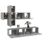 Set de muebles para TV 7 pzas madera contrachapada gris Sonoma de vidaXL, Muebles TV - Ref: Foro24-3114516, Precio: 193,91 €,...