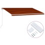 Toldo automático retráctil naranja y marrón 600x300 cm en Toldos | Comprar online en Foru.es