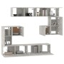 Mueble de pared de TV madera contrachapada gris hormigón de vidaXL, Muebles TV - Ref: Foro24-3114585, Precio: 257,61 €, Descu...
