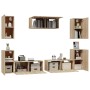 Set de muebles para TV 7 pzas madera contrachapada roble Sonoma de vidaXL, Muebles TV - Ref: Foro24-3114304, Precio: 249,27 €...