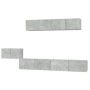 Set de muebles de TV 5 pzas madera contrachapada gris hormigón de vidaXL, Muebles TV - Ref: Foro24-3114433, Precio: 197,97 €,...
