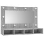 Mueble con espejo y LED color gris Sonoma 90x31,5x62 cm de vidaXL, Tocadores de baño - Ref: Foro24-820458, Precio: 62,90 €, D...