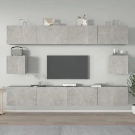 Set de muebles de TV 6 pzas madera contrachapada gris hormigón de vidaXL, Muebles TV - Ref: Foro24-3114369, Precio: 216,23 €,...