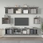 Set de muebles de TV 6 pzas madera contrachapada gris hormigón de vidaXL, Muebles TV - Ref: Foro24-3114361, Precio: 199,59 €,...