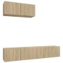 Set de muebles para TV 3 pzas madera contrachapada roble sonoma de vidaXL, Muebles TV - Ref: Foro24-3114472, Precio: 120,73 €...