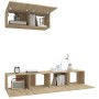 Set de muebles para TV 3 pzas madera contrachapada roble sonoma de vidaXL, Muebles TV - Ref: Foro24-3114472, Precio: 120,73 €...