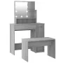 LED vanity set in gray Sonoma plywood by vidaXL, Bedroom Dressers - Ref: Foro24-3114121, Price: 115,39 €, Discount: %