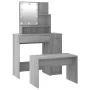 LED vanity set in gray Sonoma plywood by vidaXL, Bedroom Dressers - Ref: Foro24-3114121, Price: 115,39 €, Discount: %