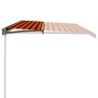 Toldo manual retráctil naranja y marrón 600x300 cm en Toldos | Comprar online en Foru.es