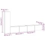 Set de muebles para TV 3 pzas madera contrachapada roble sonoma de vidaXL, Muebles TV - Ref: Foro24-3114320, Precio: 150,48 €...